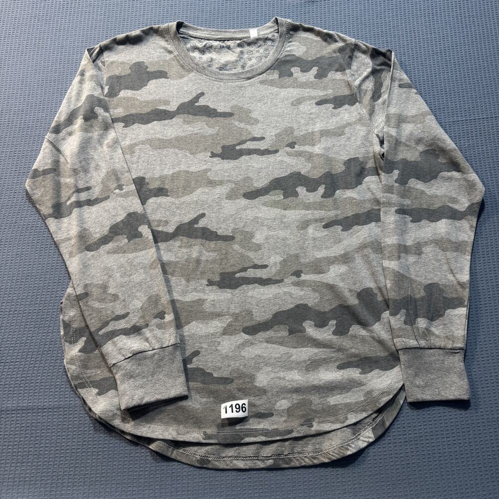 MEN LONG  Sleeve Camoflag Tee Sz L Pre owned‎ Excellent